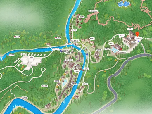 武宁结合景区手绘地图智慧导览和720全景技术，可以让景区更加“动”起来，为游客提供更加身临其境的导览体验。